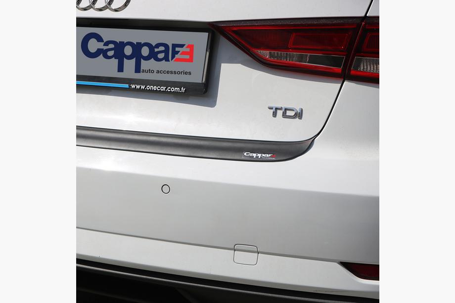 Audi A3 2012-2020 гг. Накладка на задний бампер EuroCap (2017-2020, ABS) Фото 3