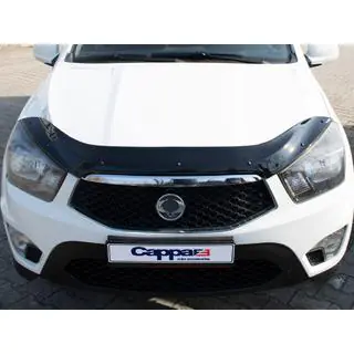 Дефлектор капота (2013-2018, EuroCap) SsangYong Action 2005-2018 гг. фото 4