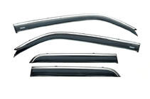 Toyota 4Runner 2009-2024 гг. Ветровики с хромированным молдингом (4 шт, Niken) фото 2