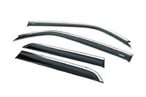 Toyota 4Runner 2009-2024 гг. Ветровики с хромированным молдингом (4 шт, Niken) фото 1