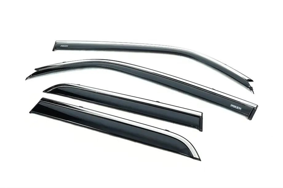 Toyota 4Runner 2009-2024 гг. Ветровики с хромированным молдингом (4 шт, Niken)