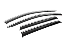 Kia Niro 2016–2021 гг. Ветровики с хромированным молдингом (4 шт, Niken) фото 3