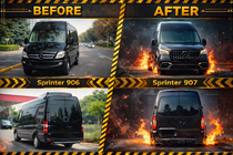 Mercedes Sprinter W906 2006–2018 гг. Комплект рестайлинга в W907 фото 1