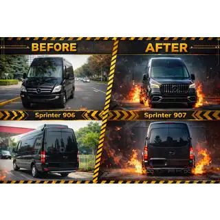 Комплект рестайлинга в W907 Mercedes Sprinter W906 2006–2018 гг. фото 1
