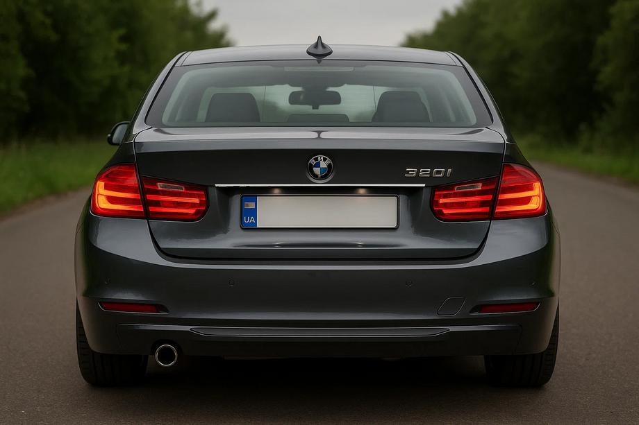 BMW 3 серия F30/F31 2012-2019 гг. Накладка из нержавейки над номером Image