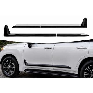 Черные молдинги на двери F-Sport белый+черный (4 шт, ABS) фото 1