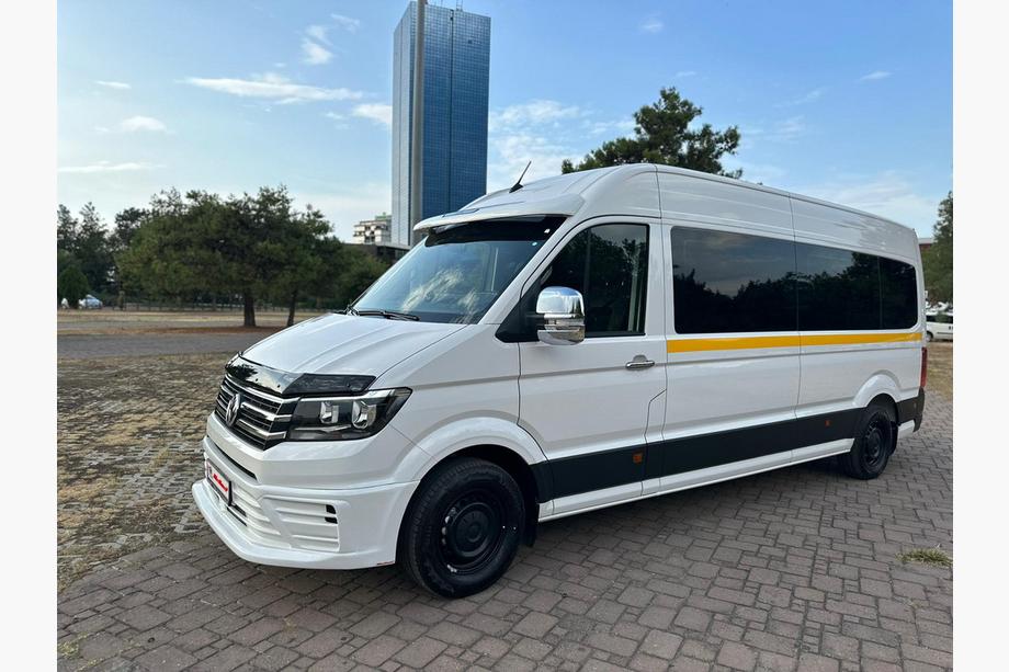 Volkswagen Crafter 2016- гг. Накладка на передний бампер 510B (грунт под покраску) Фото 3