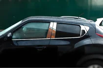 Nissan Juke 2010-2019 гг. Накладки на дверные стойки из нержавеющей стали Omsa Line (6 шт) фото 1