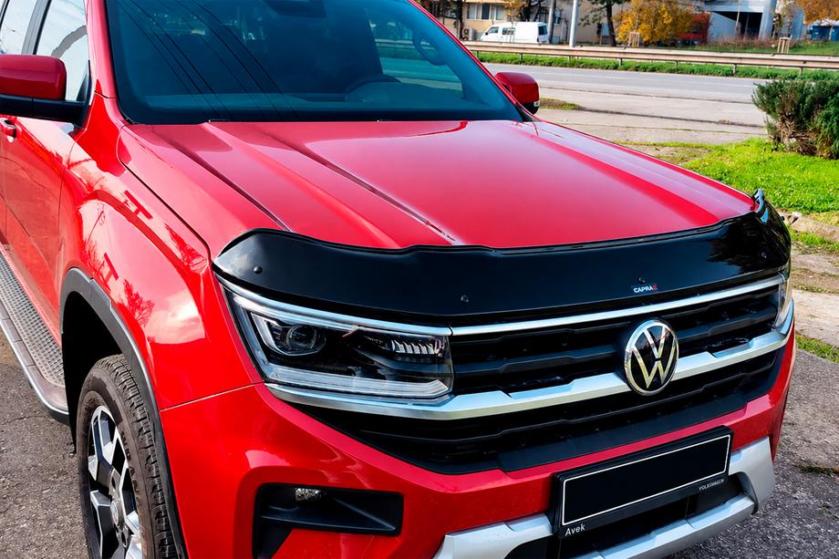 Volkswagen Amarok 2022- гг. Дефлектор капота V1 (EuroCap) Image