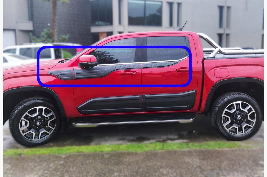 Volkswagen Amarok 2022- гг. Верхние Молдинги Дверей (6 шт, ABS) Фото 1