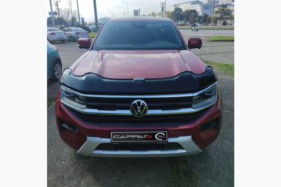 Volkswagen Amarok 2022- гг. Дефлектор капота (EuroCap Dragon)