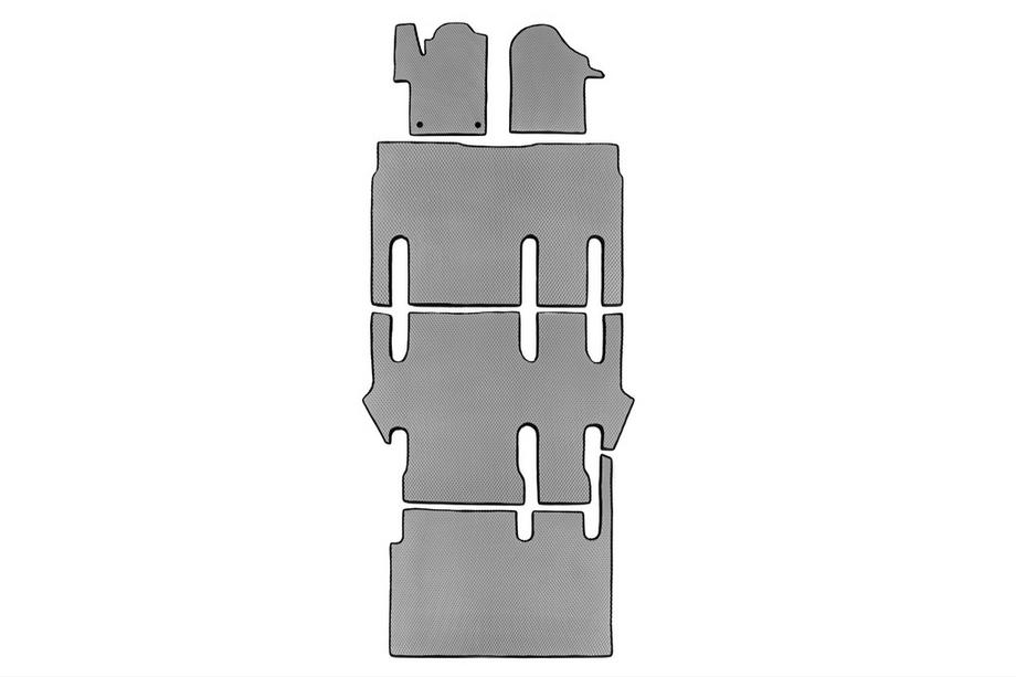Mercedes Vito/V-class W447 2014- гг. Коврики EVA V-class ExtraLong 2 шт. (Только самовывоз, Полный комплект, Серый) Image