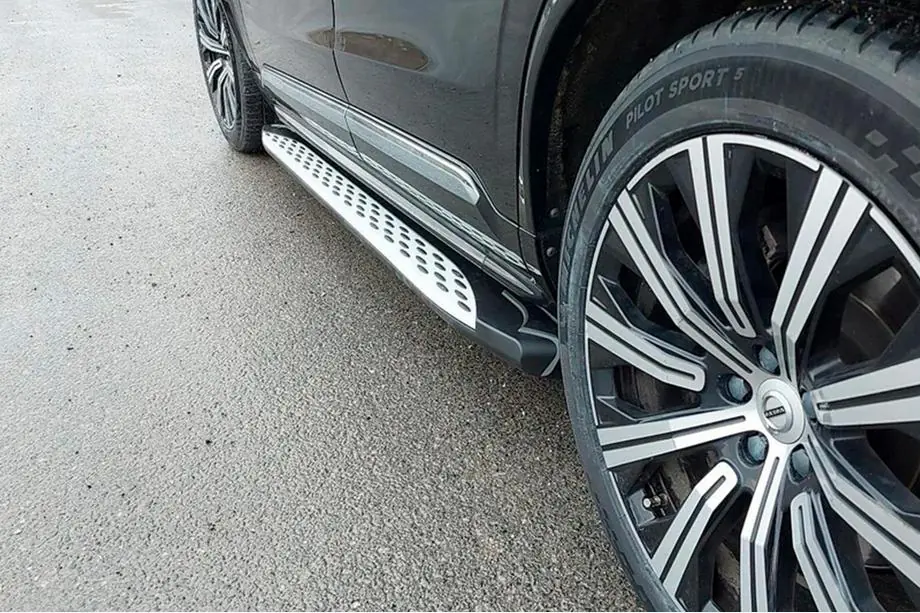 Volvo XC90 2015- гг. Боковые Подножки Shining (2 шт., Алюминий)