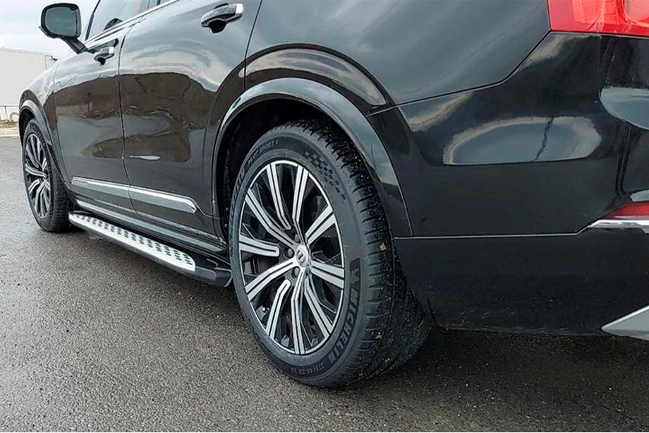 Volvo XC90 2015- гг. Боковые Подножки Shining (2 шт., Алюминий) Фото 11