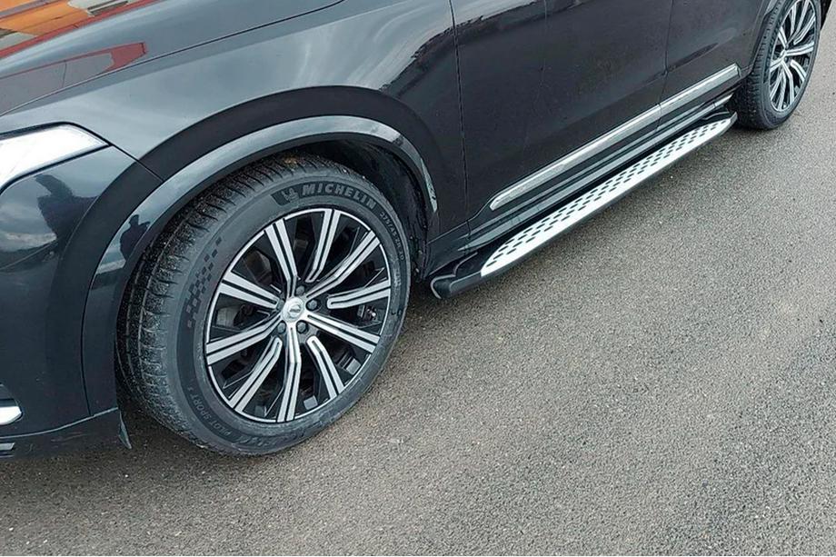 Volvo XC90 2015- гг. Боковые Подножки Shining (2 шт., Алюминий) Фото 12