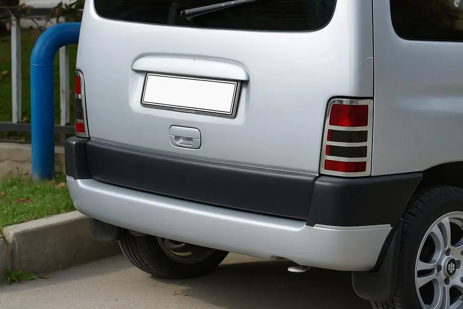 Peugeot Partner 1996-2008 гг. Хромированные накладки на задние фонари (2 шт, нержавейка) Carmos - Турецкая Нержавеющая Сталь Image