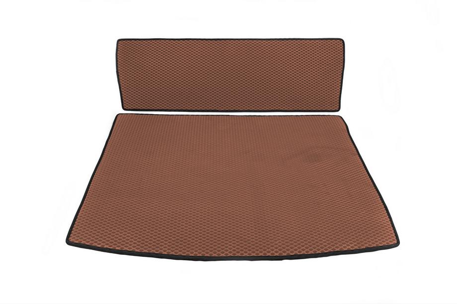 Volkswagen Caddy 2015-2020 гг. Коврик багажника V2 MAXI (EVA, Коричневый) Image