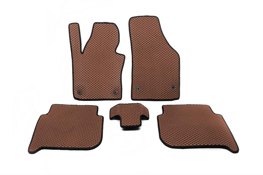 Volkswagen Touran 2010-2015 гг. Коврики EVA (Коричневые) Фото 1