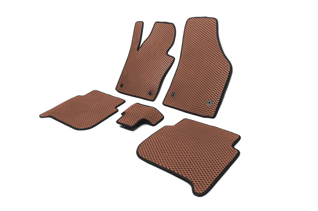 Килимки EVA (Коричневий) для Volkswagen Touran 2010-2015 рр - фото 2