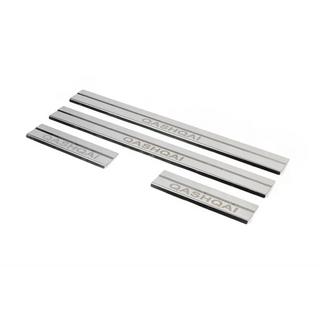 Накладки на пороги (Carmos V1, 4 шт, нержавейка) Распродажа Nissan Qashqai 2014-2021 гг. фото 1