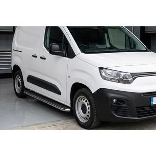 Боковые Подножки Maydos V1 (2 шт., Алюминий и Нержавейка) Fiat Doblo III 2023- гг. фото 1