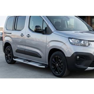 Боковые Подножки Mevsim Grey (2 шт., Алюминий) Fiat Doblo III 2023- гг. фото 1