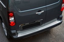 Peugeot Partner Tepee 2008-2018 гг. Накладка на задний бампер OmsaLine нержавеющая сталь фото 1