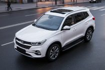 Chery Tiggo 7 2020- гг. Боковые пороги Bosphorus Grey (2 шт., алюминий) фото 1