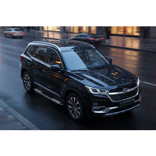 Боковые Подножки Tayga V2 (2 шт., Алюминий) Chery Tiggo 7 2020- гг. фото 1