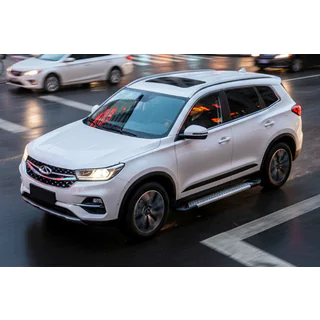 Боковые Подножки New Vision Grey (2 шт., Алюминий) Chery Tiggo 7 2020- гг. фото 1