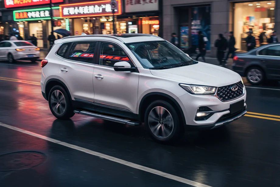 Chery Tiggo 7 2020- гг. Боковые Подножки Rainbow (2 шт., Алюминий) Image