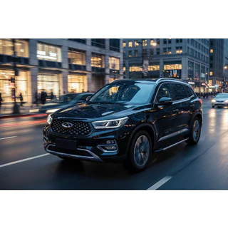 Боковые Подножки Duru (2 шт., Алюминий) Chery Tiggo 7 2020- гг. фото 1