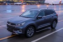 Chery Tiggo 7 2020- гг. Боковые Подножки Tayga Grey (2 шт., Алюминий) фото 1