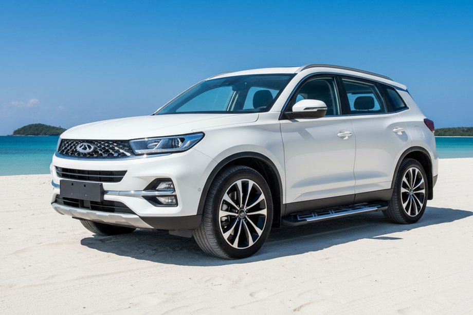 Chery Tiggo 7 2020- гг. Боковые Подножки Sunrise (2 шт., Алюминий) Image