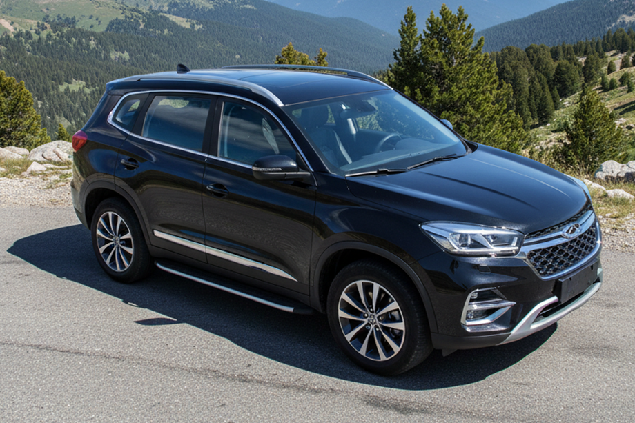Chery Tiggo 8 2017- гг. Боковые Подножки Fullmond (2 шт., Алюминий) Image