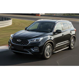 Боковые Подножки Tayga Grey (2 шт., Алюминий) Chery Tiggo 8 2017- гг. фото 1