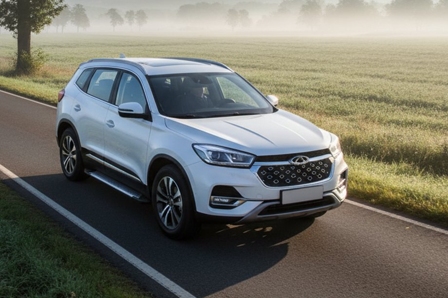Chery Tiggo 8 2017- гг. Боковые Подножки Line (2 шт., Алюминий) Image