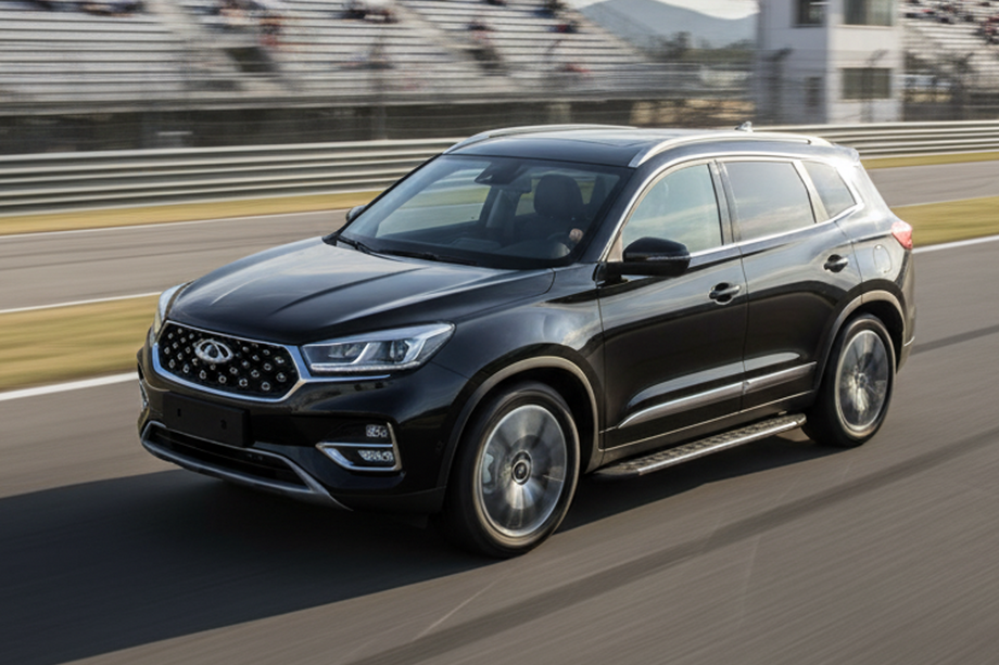 Chery Tiggo 8 2017- гг. Боковые Подножки Duru (2 шт., Алюминий) Image