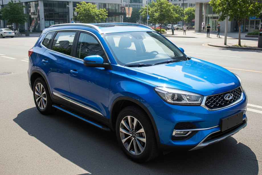 Chery Tiggo 8 2017- гг. Боковые Подножки Maya Blue (2 шт., Алюминий) Фото 1