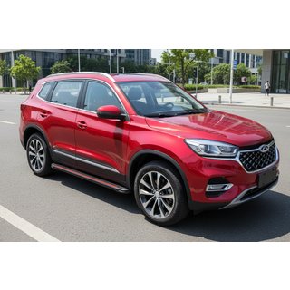 Боковые Подножки Maya Red (2 шт., Алюминий) Chery Tiggo 8 2017- гг. фото 1