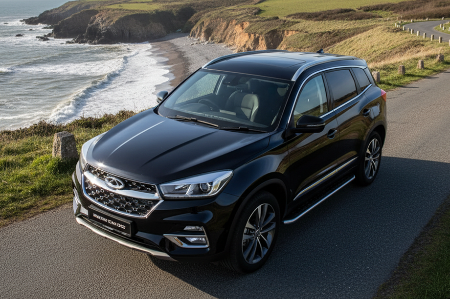 Chery Tiggo 8 2017- гг. Боковые Подножки Maydos V1 (2 шт., Алюминий) Image