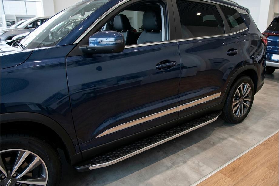 Chery Tiggo 8 2017- гг. Боковые Подножки BlackLine (2 шт., Алюминий) Image