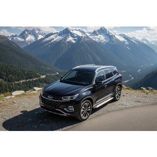 Боковые Подножки Shining (2 шт., Алюминий) Chery Tiggo 7 2020- гг. фото 1