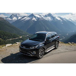 Боковые Подножки Shining (2 шт., Алюминий) Chery Tiggo 7 2020- гг. фото 1