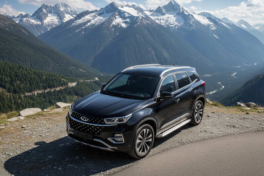 Chery Tiggo 7 2020- гг. Боковые Подножки Shining (2 шт., Алюминий) Image
