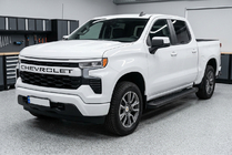 Chevrolet Silverado 2019- гг. Боковые Подножки Allmond Black (2 шт., Алюминий) фото 1