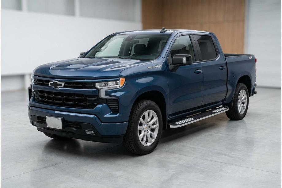 Chevrolet Silverado 2019- гг. Боковые Подножки Tayga V2 (2 шт., Алюминий) Image