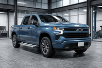 Chevrolet Silverado 2019- гг. Боковые Подножки New Vision Grey (2 шт., Алюминий) фото 1