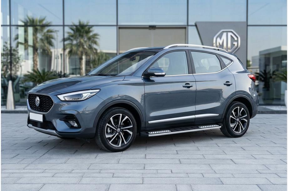 MG ZS 2017-2024 гг. Боковые Подножки Tayga V2 (2 шт., Алюминий) Фото 1