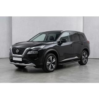 Боковые Подножки Tayga Black (2 шт., Алюминий) Nissan X-trail T33/Rogue 2022- гг. фото 1